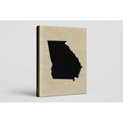 Georgia State Silhouette - Portrait, art mural sur toile