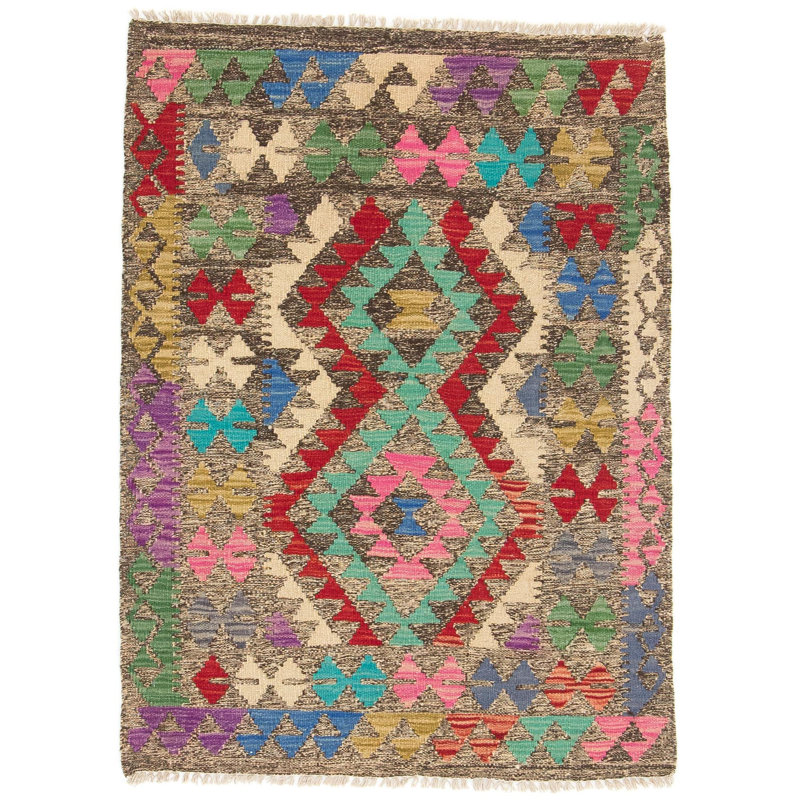 Geometric Hand Woven 85cm X 114cm Area Rug