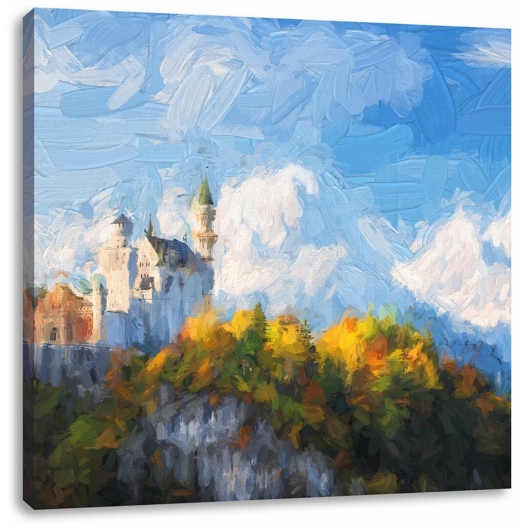 Leinwandbild Schloss Neuschwanstein im Herbst