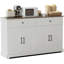 Grande armoire buffet 56 "avec tiroirs, station de café avec tablettes réglables et portes