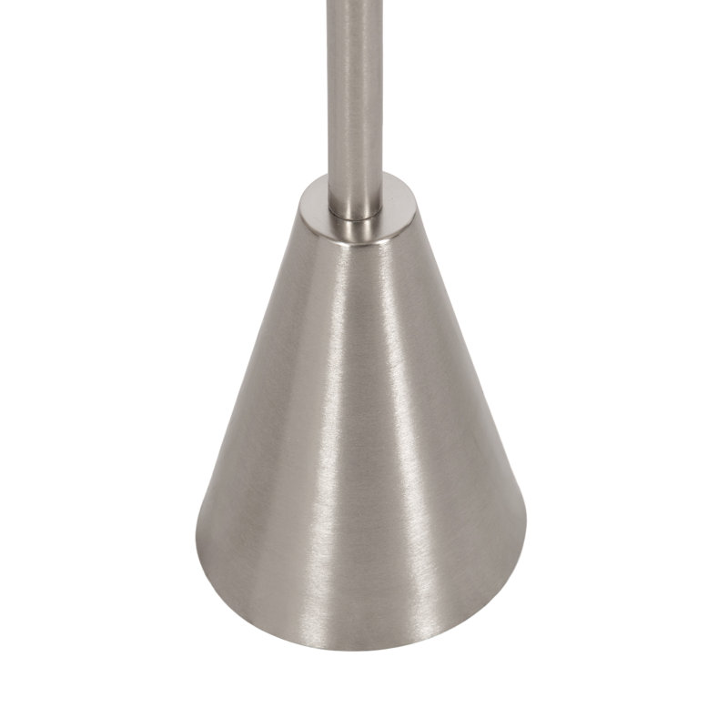 Table ronde en métal et pierre, Bleu, Argent