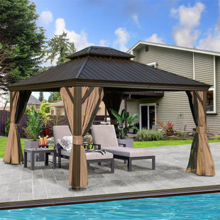 14 Ft. W x 12 Ft. D Aluminum Patio Gazebo