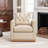 Azib 31'' Wide Genuine Leather Top Grain Leather Swivel Armchair-777011295