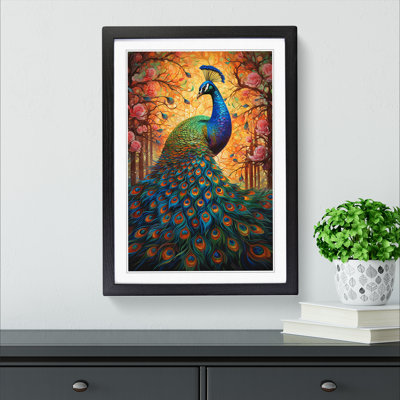 Peacock Orphism Framed Print