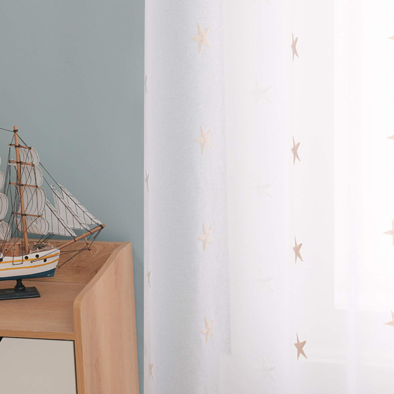 Eliga Sheer Pair, Linen, Width 140 x Drop 183cm