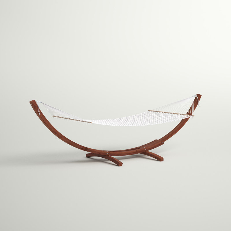 Kulun 2-Person Cotton Rope Spreader Bar Hammock with Stand