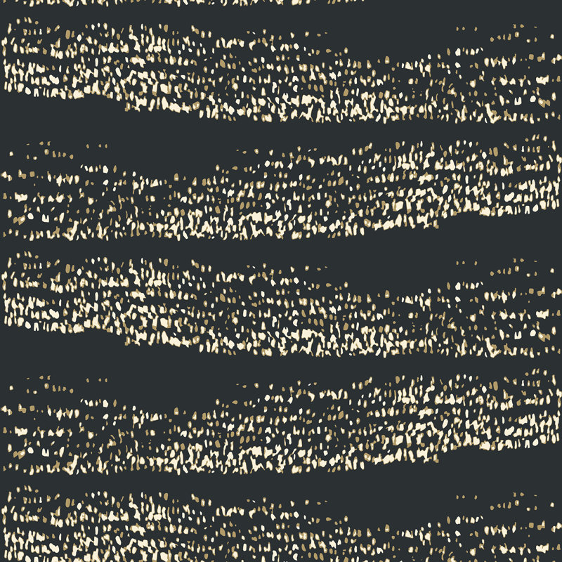 Revel Reflections 10' L x 24" W Wallpaper Tile, Gold Night, PVC, Self-adhesive