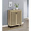 Armoire de rangement pour chaussures à 2 portes avec tablettes réglables et détails métalliques-129159024