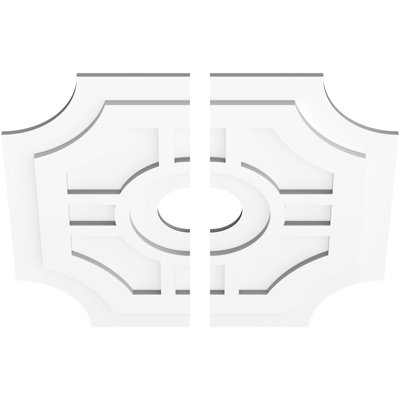 10"OD x 1"ID x 3 1/2"C x 1"P Knox Architectural Grade PVC Contemporary Ceiling Medallion