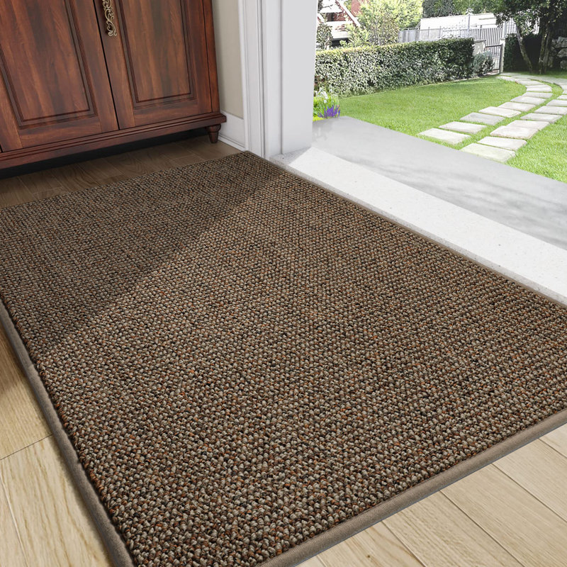 Tapis d'entrée antidérapant haut de gamme Premium, L 32 po x L 48 po, Kaki