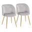 Chaises Parson rembourrées en velours avec dossier 18,5 po Terrance-958178319