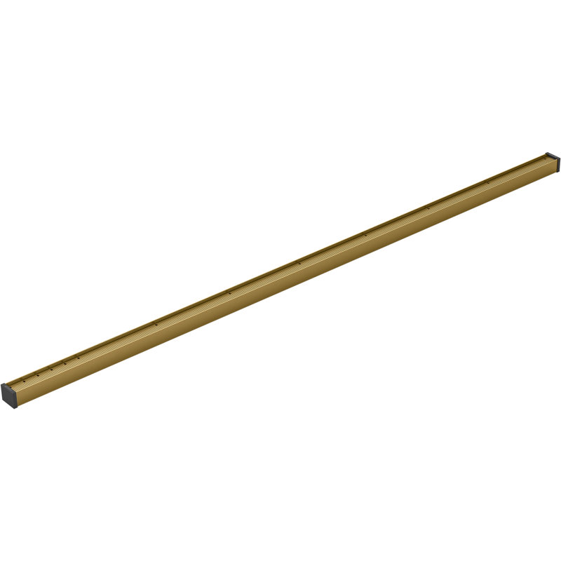 Linear Grid Shower Drain, Vibrant Brushed Moderne Brass