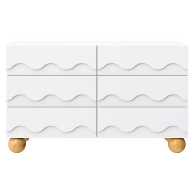 Lido Wave 6-Drawer Wide Assembled Dresser (56")