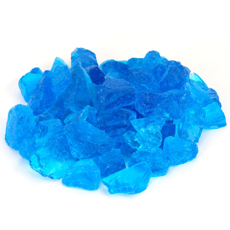 Verre de foyer d'extérieur, 20 lb, Bleu clair