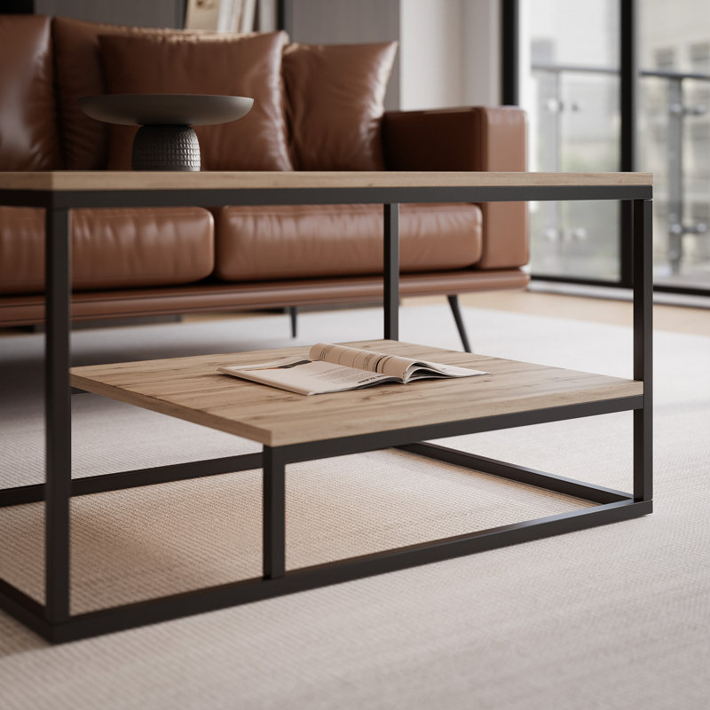 Coffee Table, OAK WOTAN / BLACK, OAK WOTAN