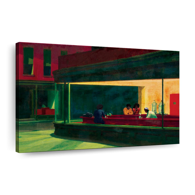 «Nighthawks Inspired African American», reproduction sur toile, H 34 po x l 51 po x P 1,25 po