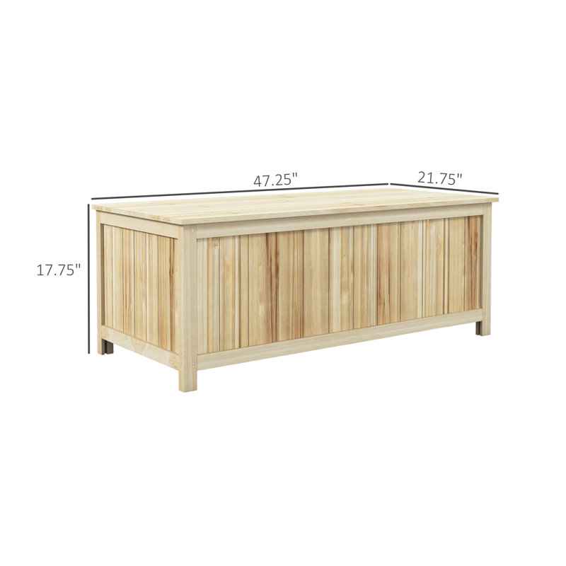 Boîte de rangement d'extérieur 45,5 gallons Outsunny