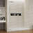 Shower Screen 32" Half Frameless Shower Wall Panel, Tempered Glass 3/8 Inch, Easy Clean Glass, Fixed Glass Shower Door With Towel Hook Matte Black-115598434