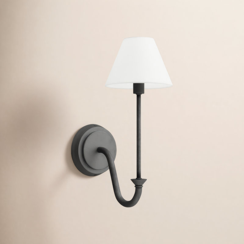 Greta Linen Wall Sconce by Hinkley, Black