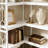 7-Tier Corner Shelf with Hexagonal Design and Side Railings