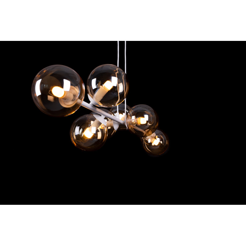 Colbert 8 - Light Kitchen Island Pendant, Honey, White