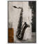 Contemporary Saxophone Jazz Instrument Artwork Wall Art Decor Framed On Canvas Print-130550117-130550120