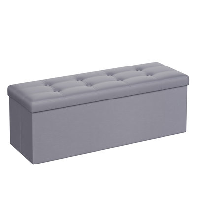 Banc de rangement avec repose-pieds 43 pouces