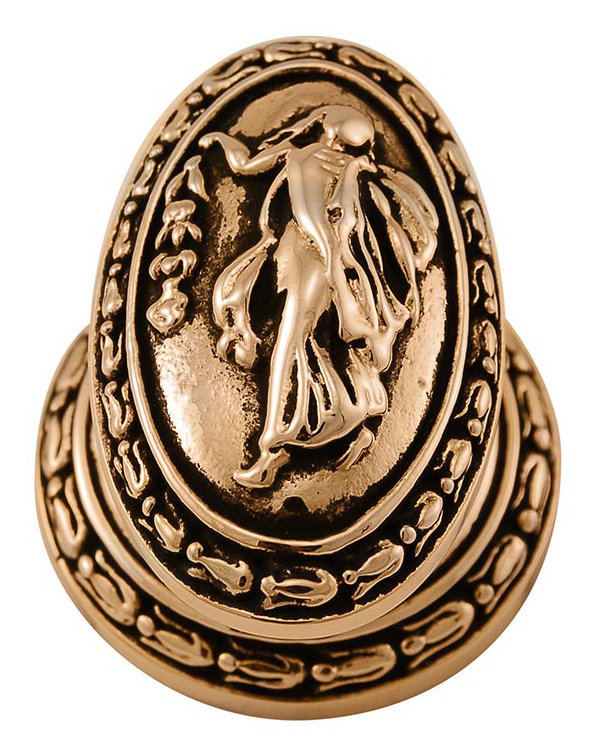 Sforza Oval Knob, Antique Gold