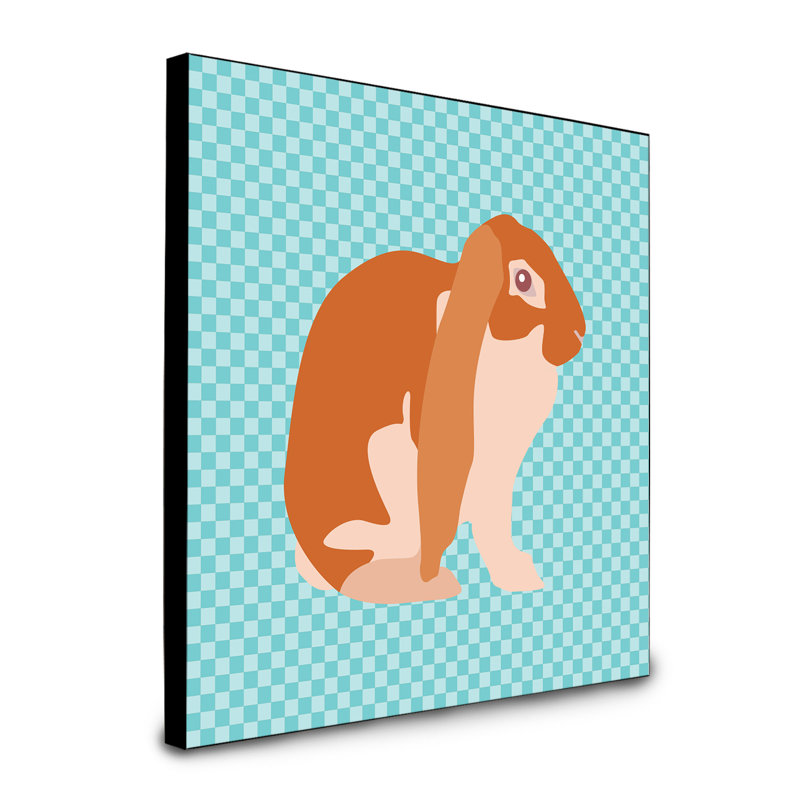 « english lop lapin », art encadré Ardello, bleu