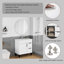 Meuble-lavabo élégant avec lavabo, rangement spacieux et tiroirs à fermeture en douceur pour les salles de bain modernes