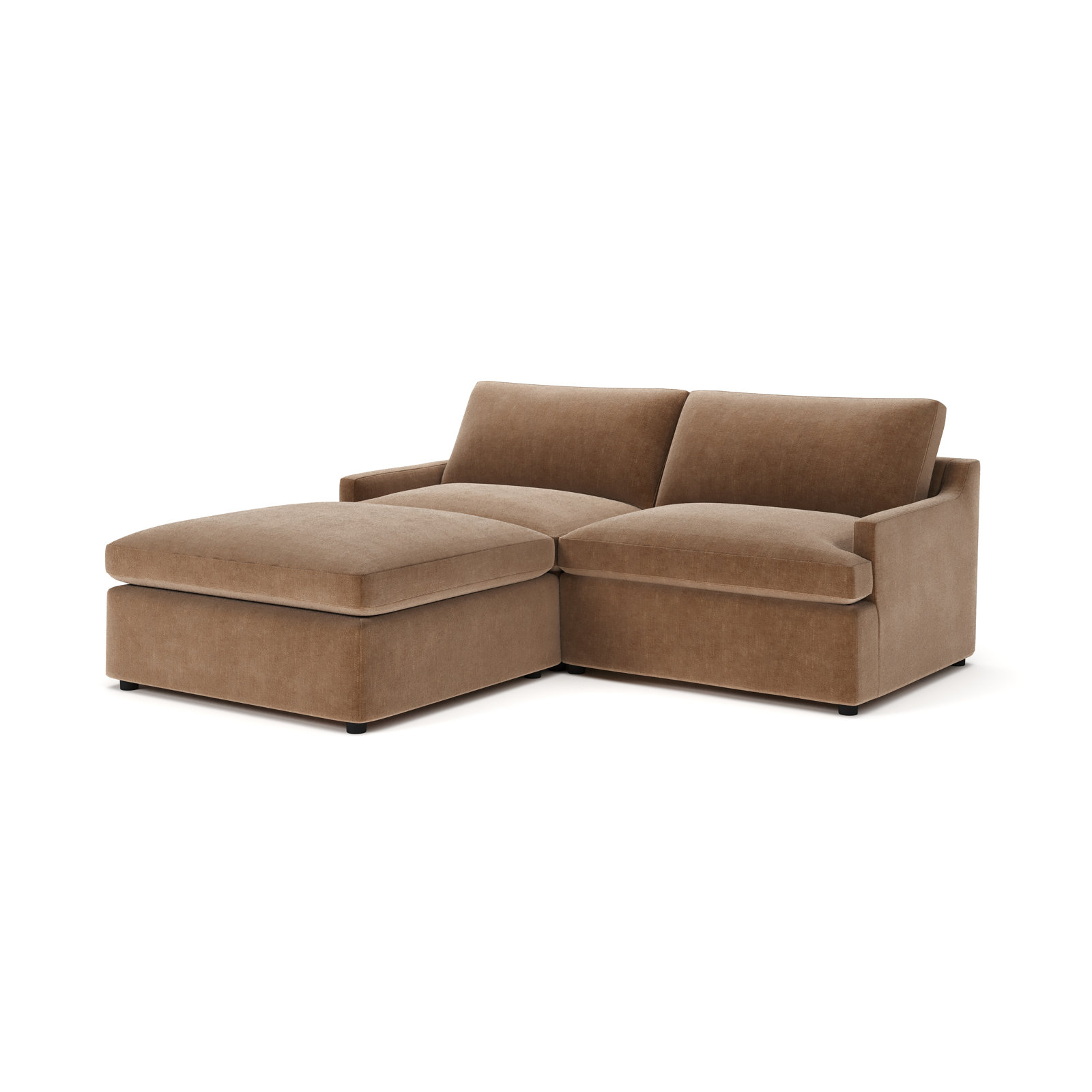 Essex Reversible Chaise Sectional, Andrew Cognac Performance Chenille