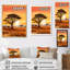 «African Tree Ambiance Savana», reproduction d'art sur toile, arbre africain-97170714-97170722