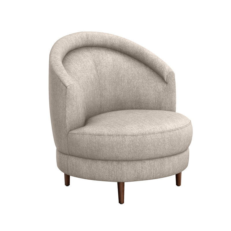 Capri Swivel Barrel Chair, Icy Gray, Bungalow Chenille
