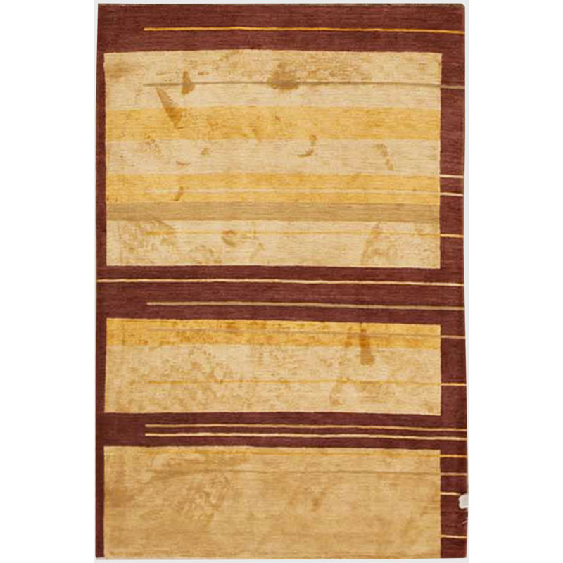Hand-Knotted High-Quality Red and Gold Area Rug