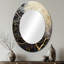 Golden Branch Tree Luminous Tangle II - Tree Monochrome Round Mirror Wall Decor-121503315-121503312