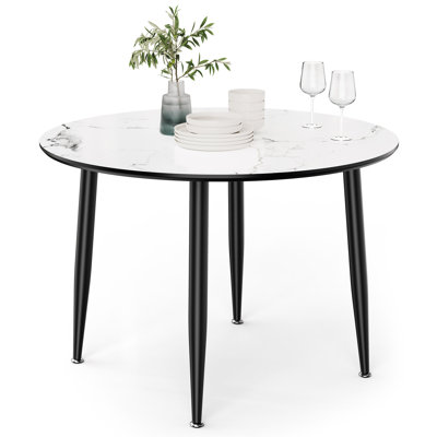 Parma Round Metal Base Dining Table