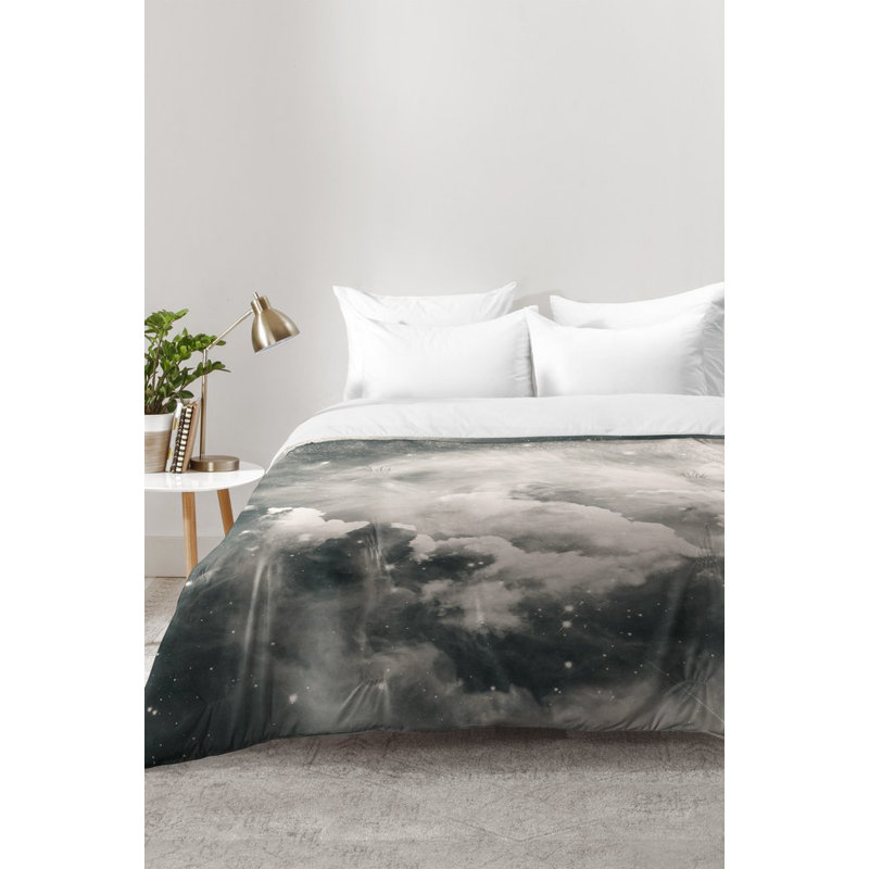 Caleb Troy Modern & Contemporary Polyester Floral Comforter, Full/Queen Comforter + 2 Standard Shams