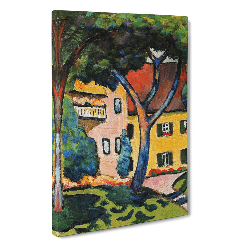 House In Tagersee by August Macke - Wrapped Canvas Painting, 76cm H x 50cm W x 3cm D