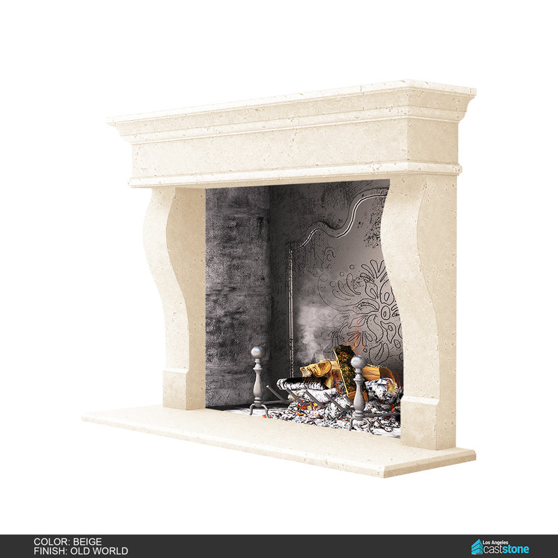 Lina Fireplace Surround, Old World Beige