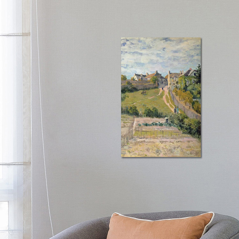 The Climbing Path, 1875 by Alfred Sisley - Wrapped Canvas Painting, 66.04cm H x 45.72cm W x 1.905cm D