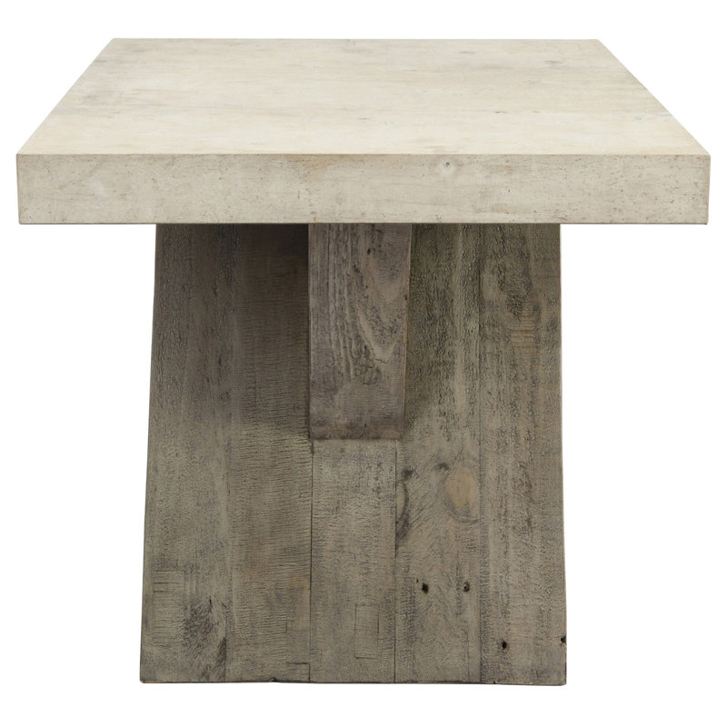 Durant End Table By Classic Home, Beige White/Gray