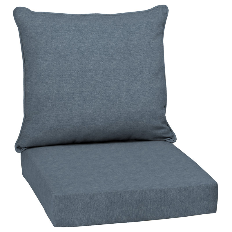 Coussin de chaise longue d'extérieur ARDEN, Bleu, L 24 po x P 24 po