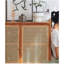 Armoire à chaussures moderne et minimaliste en rotin de bois massif