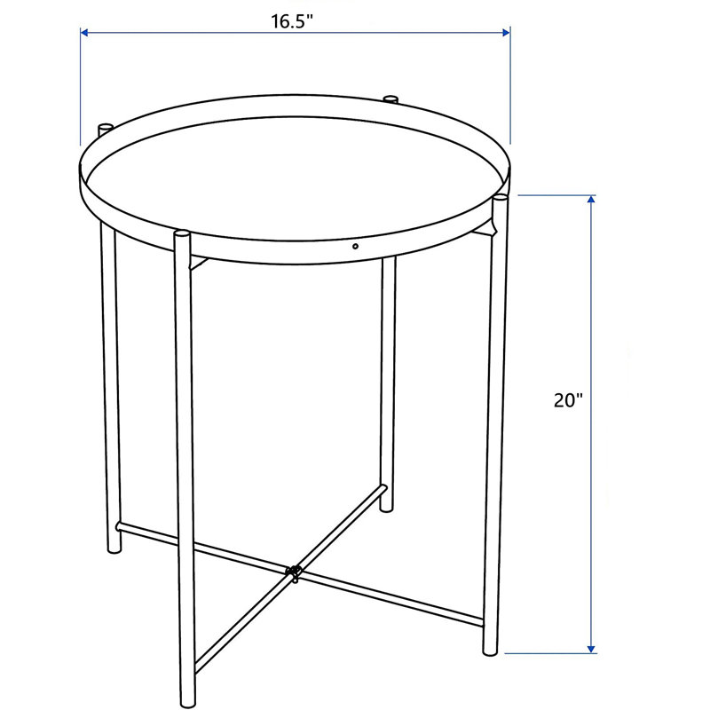 Table de bout à plateau supérieur, Blanc