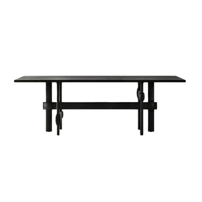 Italian Minimalist Family Dining Table Solid Wood Base Dining Table