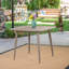 Table de salle à manger d'extérieur carrée en bois d'acacia avec pieds droits