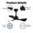 28" Ultra-Quiet Modern Ceiling Fan with 3-Color LED Lighting, Energy-Saving DC Motor & Remote, 3 ABS Blades-1852549627