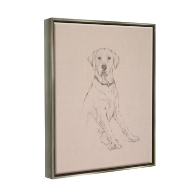 Retriever Dog Minimal by Ethan Harper - Drawing Print