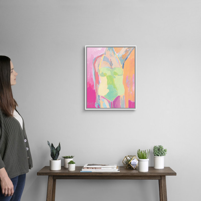 Citron lime par Kait Roberts-impression sur toile, Toile blanche encadrée, H 22 po x l 18 po x P 1,75 po
