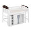 Lit mezzanine avec armoire de rangement, structure de lit mezzanine en bois avec éclairage DEL et garde-robe-123053229-123053232